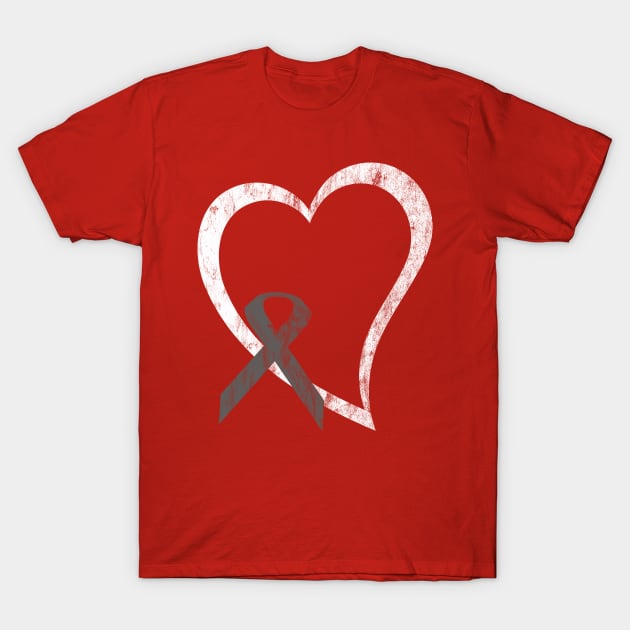 Brown Ribbon Awareness anti-tobacco colon cancer colorectal cancer T-Shirt by familycuteycom